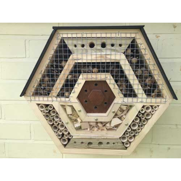 Hand made hex bee and insect haven